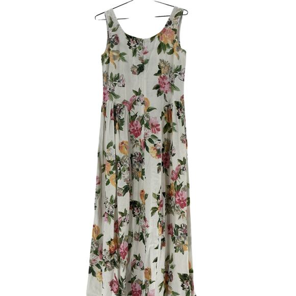 Tach Clothing 'Shisha' White Linen Floral Maxi Dress Size L - Picture 3 of 4